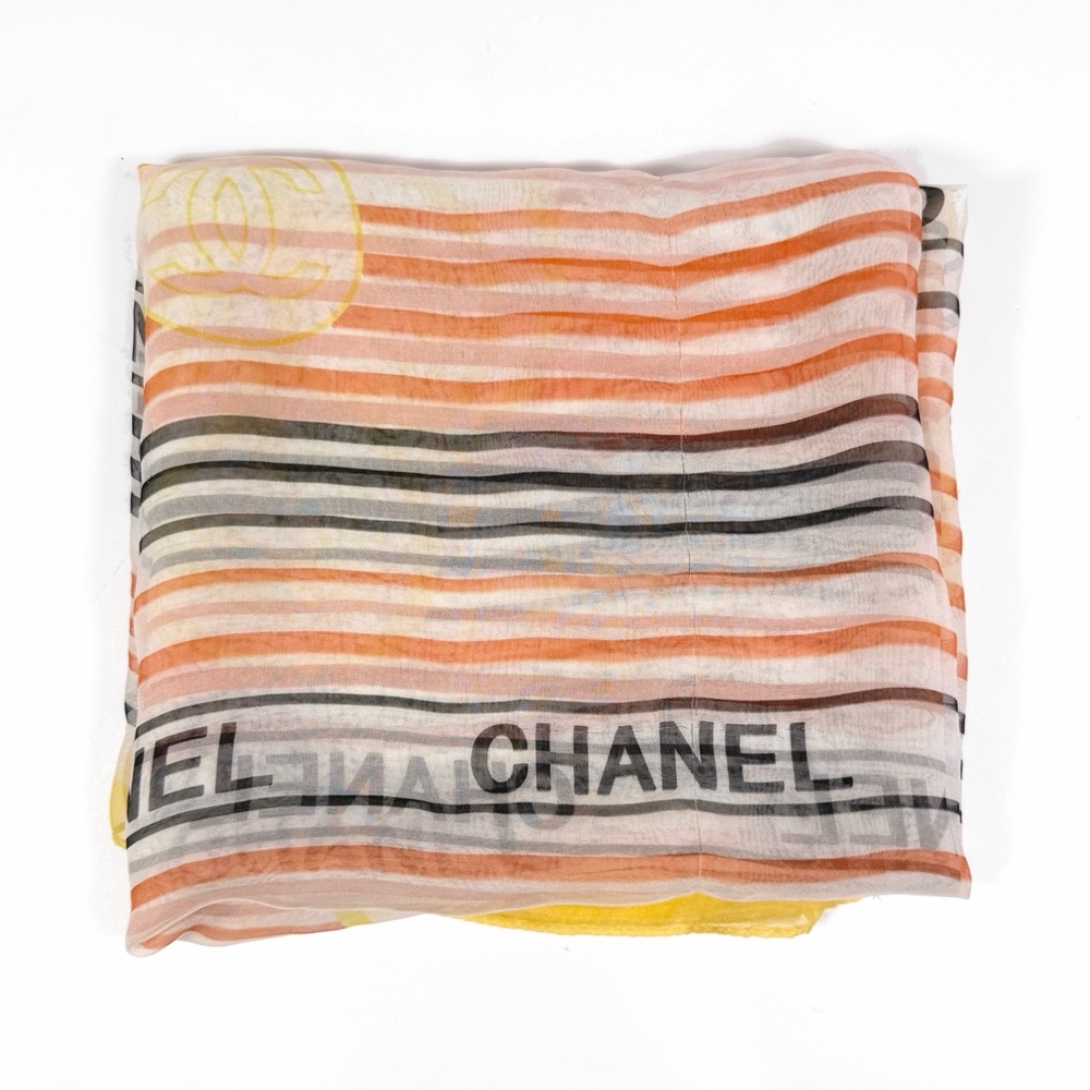 Vintage Chanel 100% Silk Scarf - Picture 2 of 9
